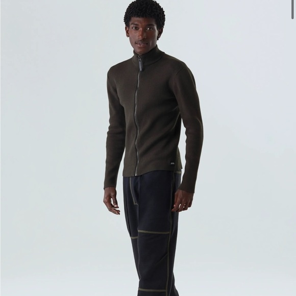 Osklen Men’s Olive Green Knit Sweater With Full Zipper Size Small New With Tags! - Picture 5 of 12